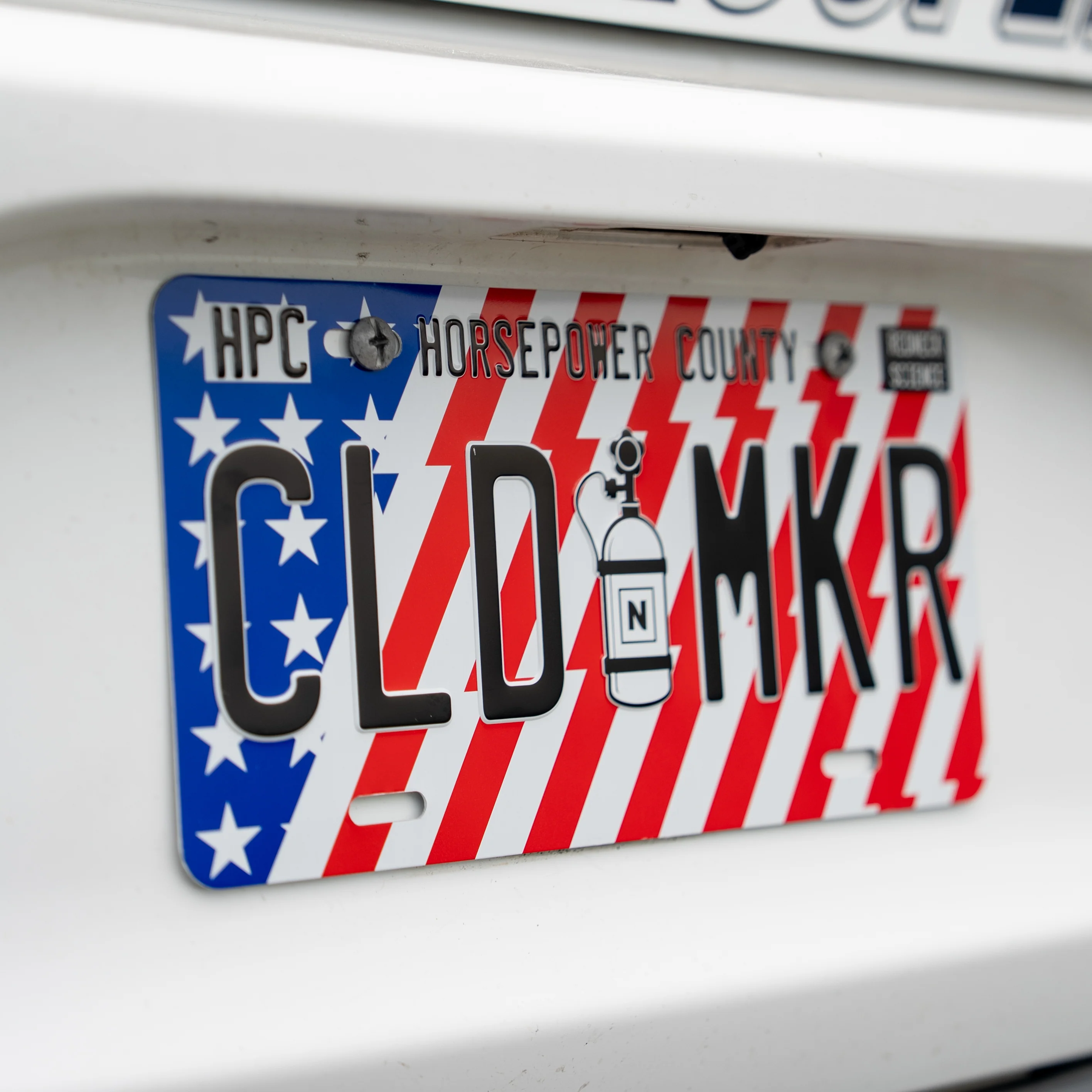 Cloud Maker License Plate - Red White & Blue - Image 2