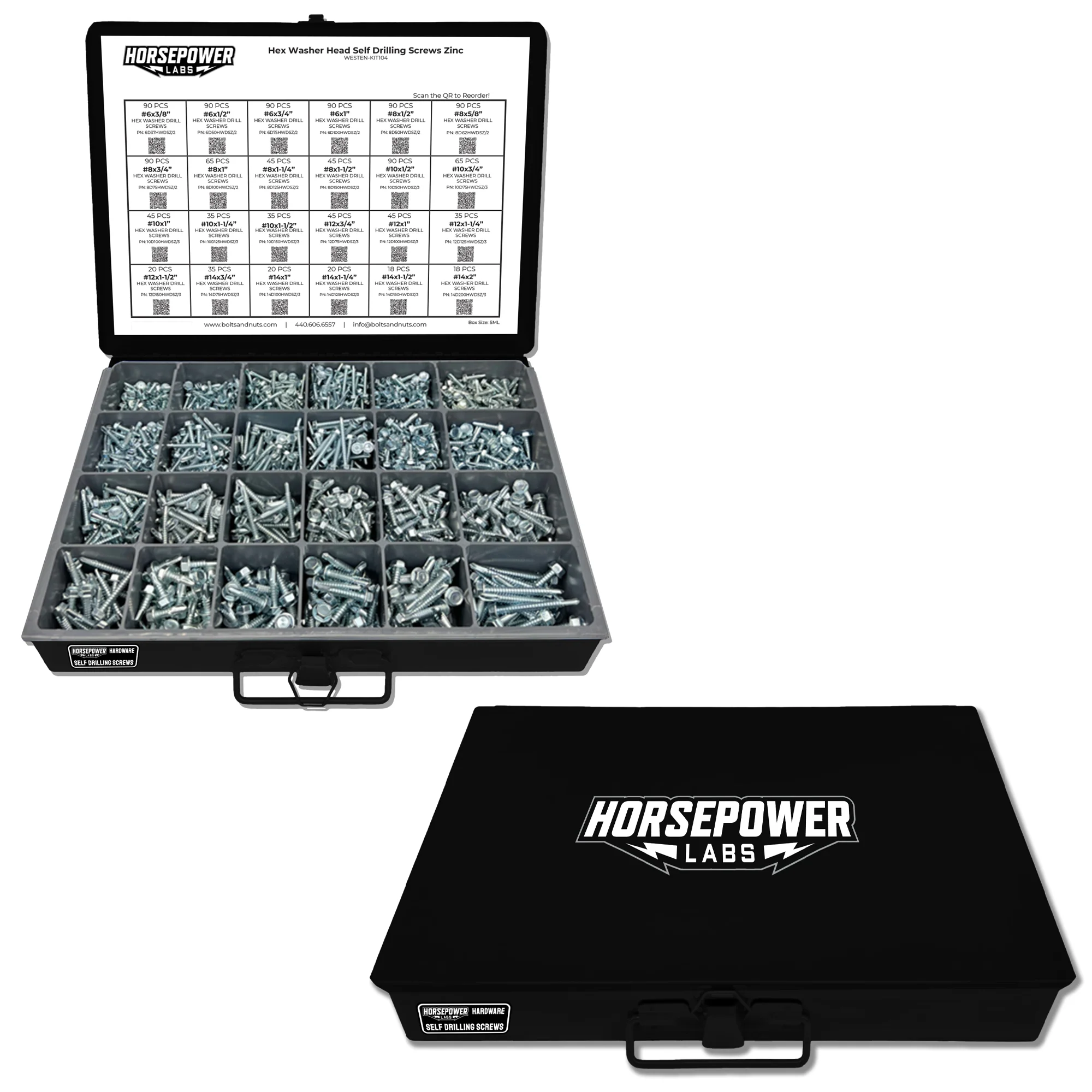 Inch Hex Washer Head Self Drilling Screws Kit